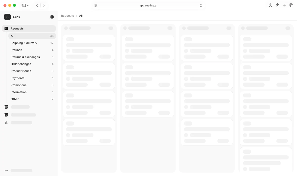Repline smart categorization screenshot